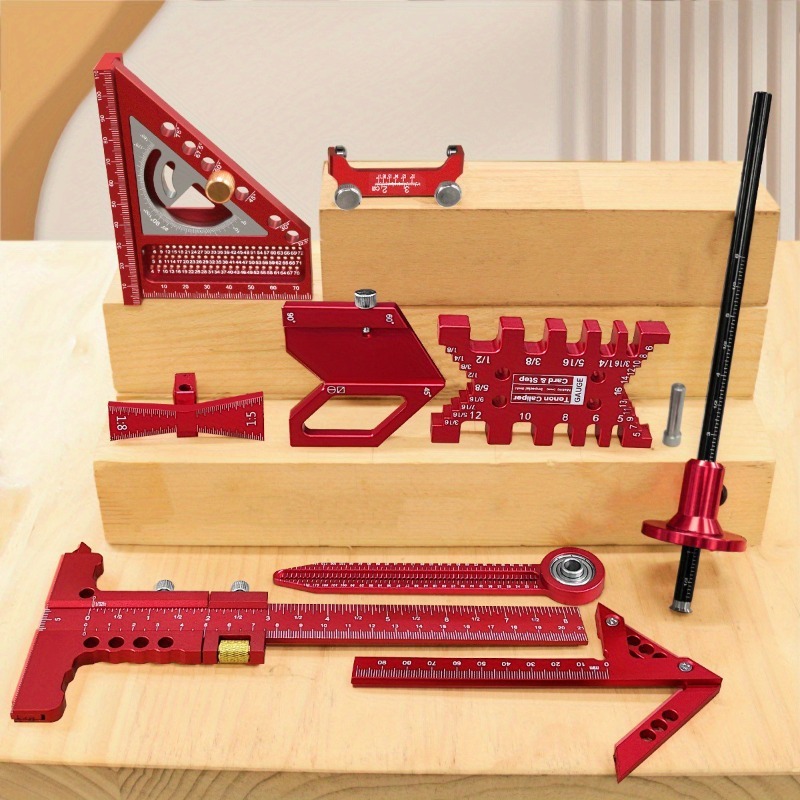 Workshop Joinery Tools - Werkstatt-Zimmermanns-Winkelmesser-Set Multifunktionales Markierwerkzeug für Holzarbeiten Professionelles