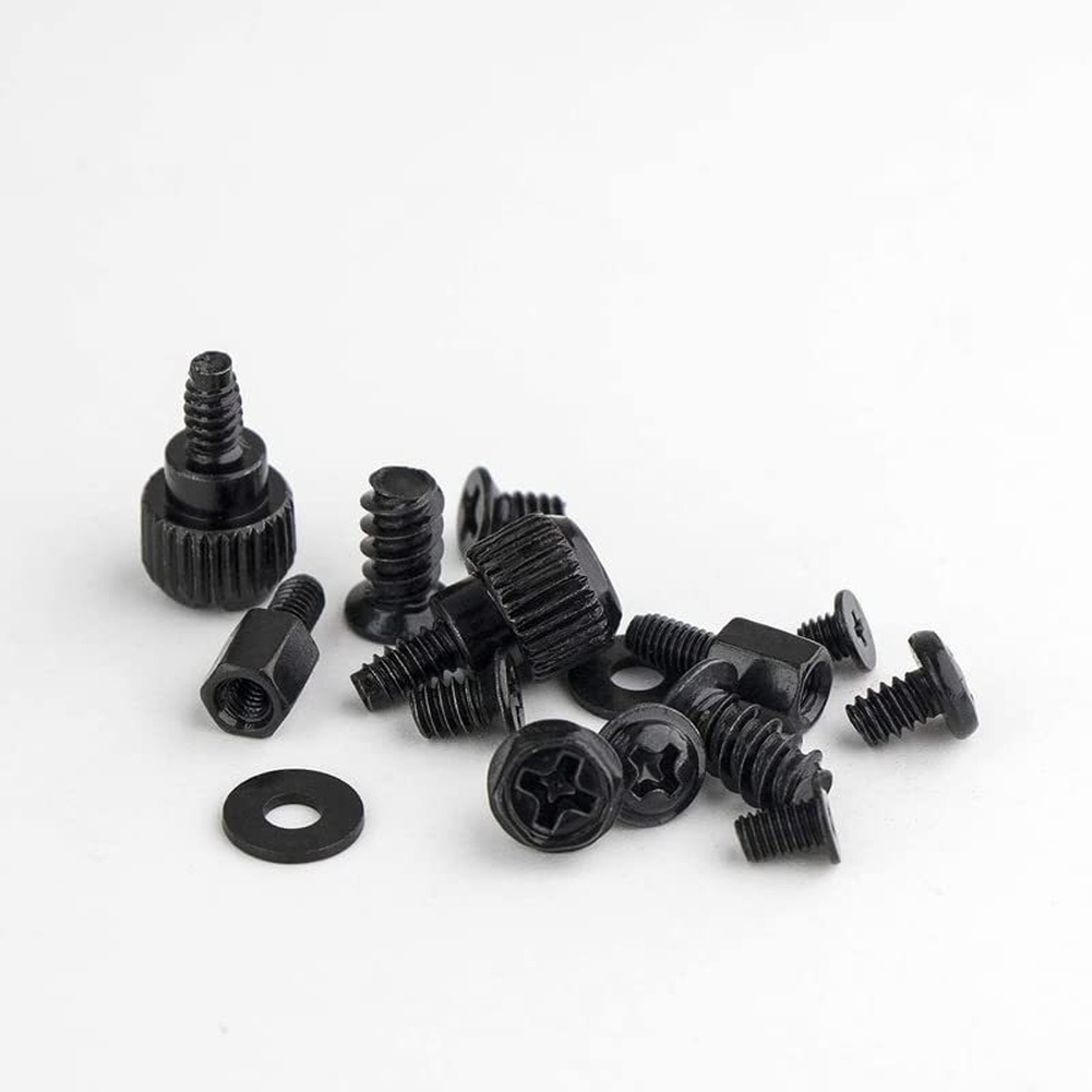 Workshop Tools Types - 440-teiliges schwarzes Computergehäuse-Schraubenset für die PC-Reparatur