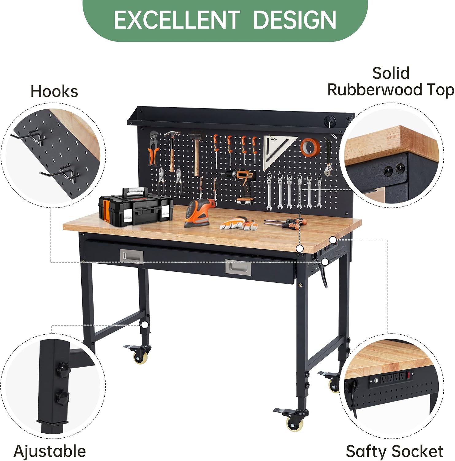 Tacleekii 48x24 Zoll Verstellb – Workshop Tools Bench Bewertung und Preis