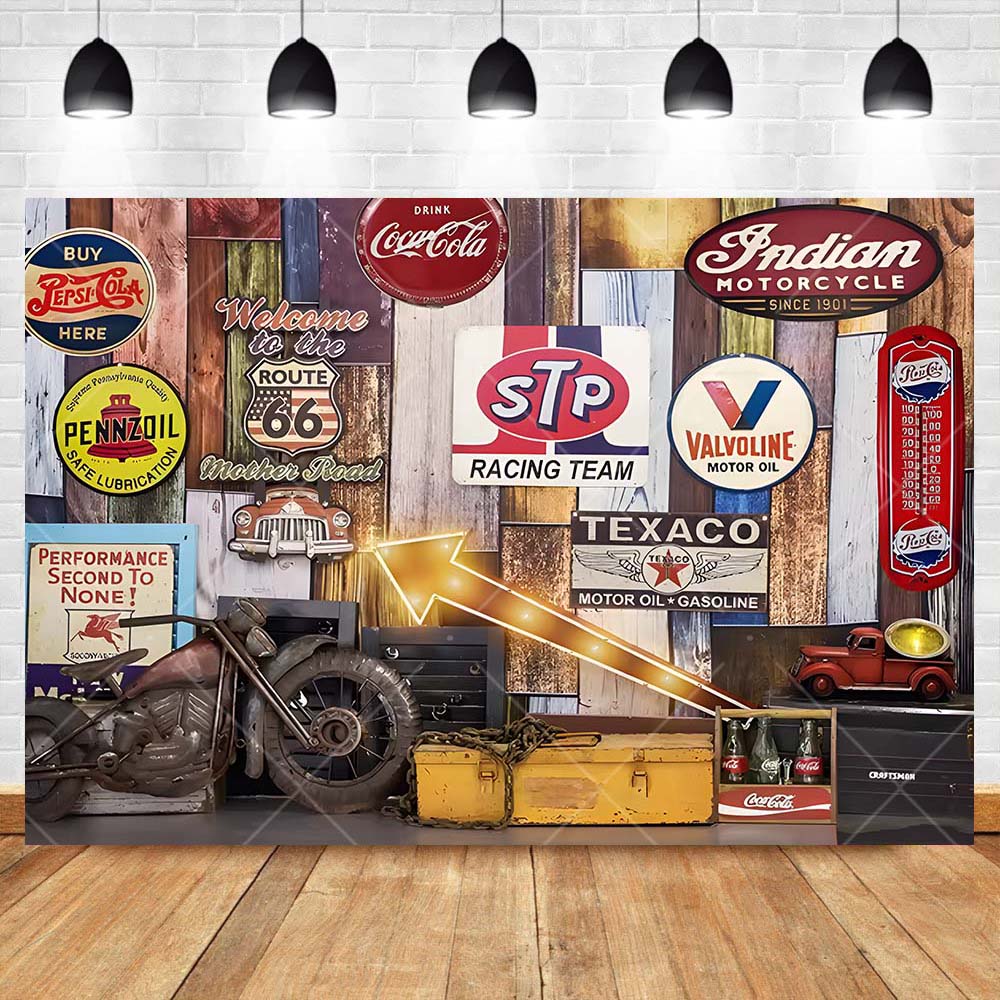 Retro Motorrad Auto Reparature – Workshop Tools Background Bewertung und Preis
